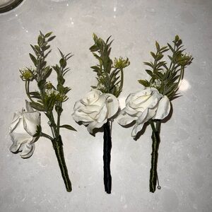 Elegant White Floral Boutonniere